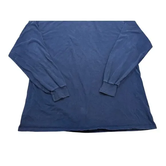 Vintage 90s Easton collar print long sleeve baseball XL navy made in USA shirt - Picture 4 of 6